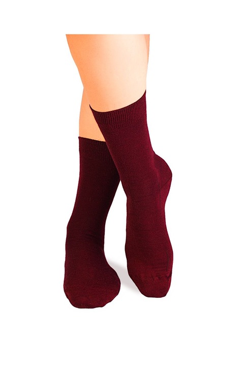 Sosete din lana fina in culoarea Bordeaux