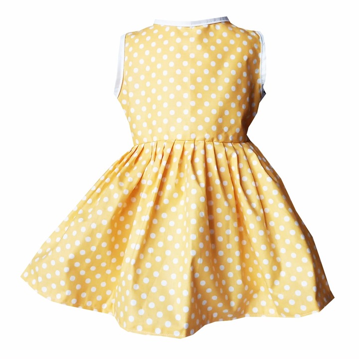 Rochie fete MCF, Printesa Papadie, bumbac, galben - 47987, Galben