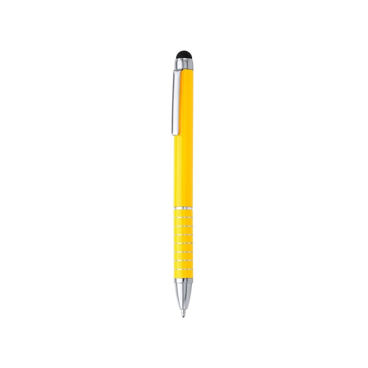 Метален химикал със стилус за тъчскрийн Universal FLIPO, Createur, 12.3cm - Жълт