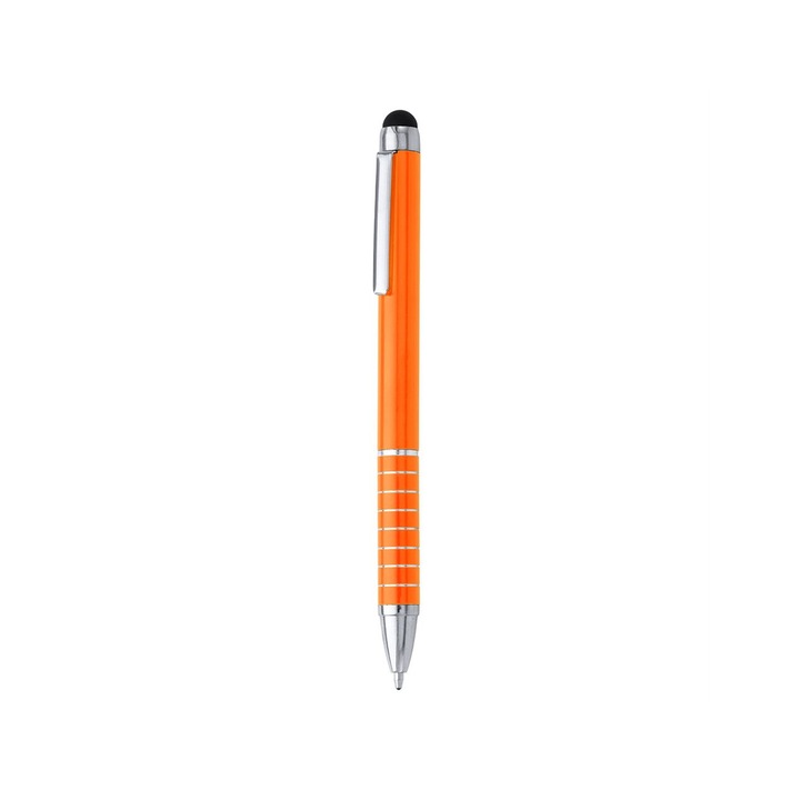 Метална химикалка със стилус за тъчскрийн Universal FLIPO, Createur, 12.3cm - Orange