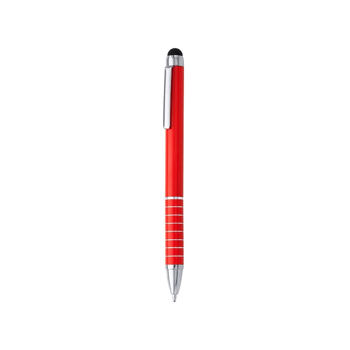Химикал със стилус за тъчскрийн Universal FLIPO, Createur, 12.3cm - Червен