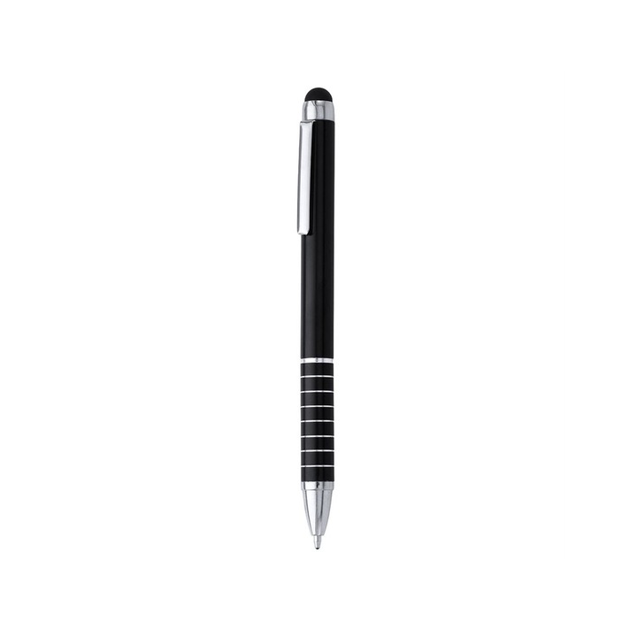 Метален химикал със стилус за тъчскрийн Universal FLIPO, Createur, 12.3cm - Черен