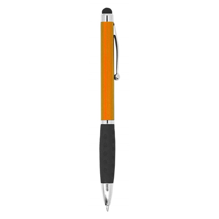 Pix ABS cu stylus pentru touchscreen SEMENIC, Createur, 13.5 cm - Portocaliu