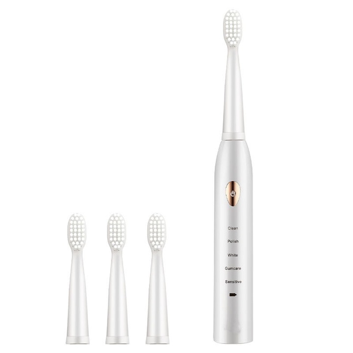 Четка за зъби Smart UltraSonica, 5 програми, 32 000 завъртания, смарт тайминг, бял цвят