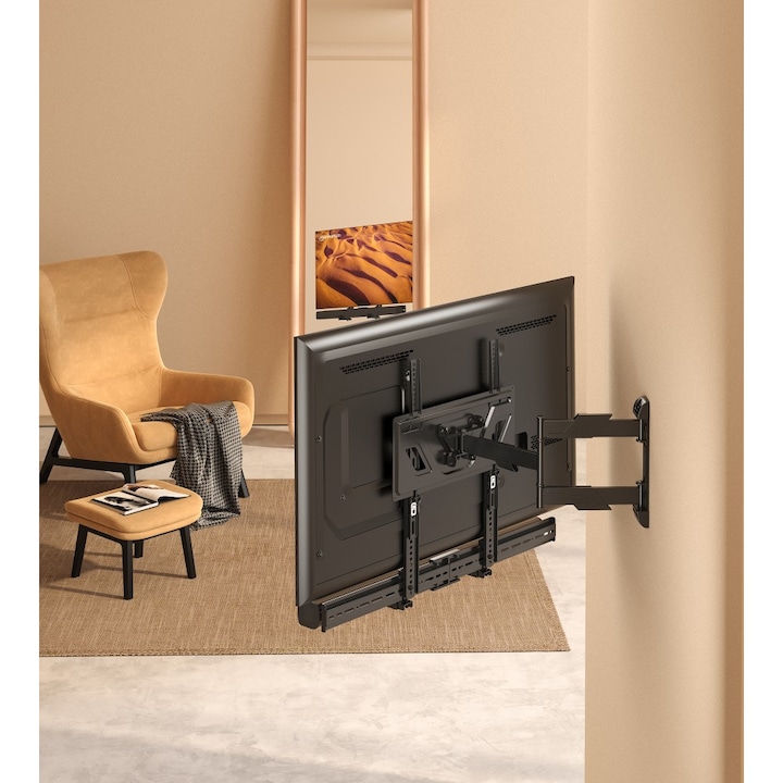 Univerzális soundbar tartó, állítható, 3 telepítési lehetőség, fekete, Manhattan, 461849