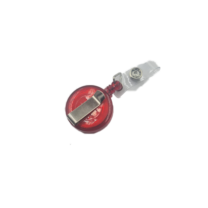 Clips cu Snur Pentru Legitimatie cu Agatatoare, 5 cm, Rosu, Dalimag