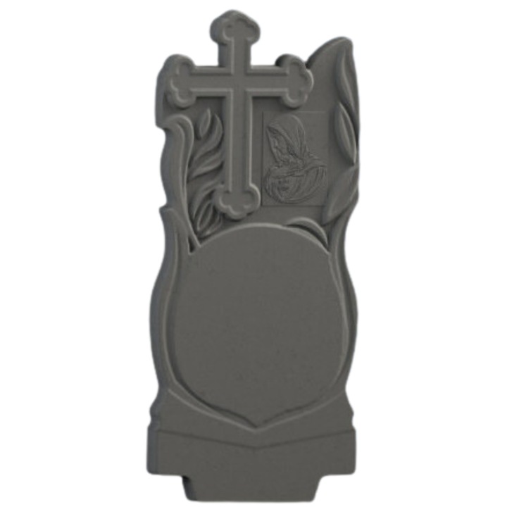 Matrita monument funerar 3D, model 5, plastic ABS, negru, 115x55 cm