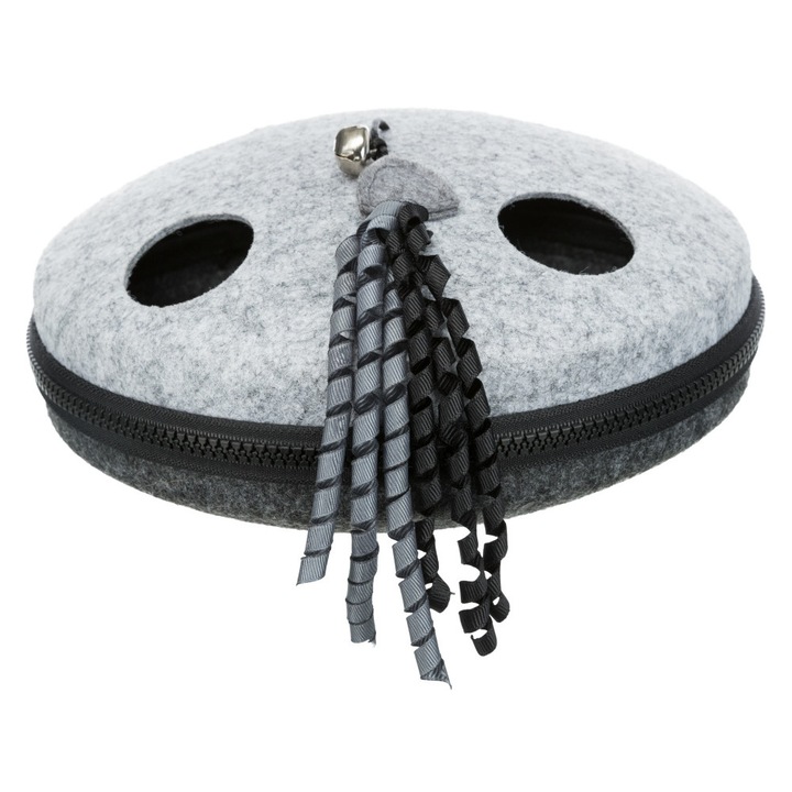 Jucarie pentru pisici, Trixie, 23 cm, Poliester, Gri/Negru