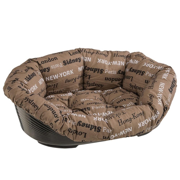Pat pentru animele de companie, Ferplast, 96x71x32cm, Bumbac/Plastic, Maro