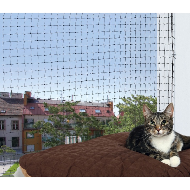 Plasa de protectie, TRIXIE, Polietilena, 6x3m, Negru