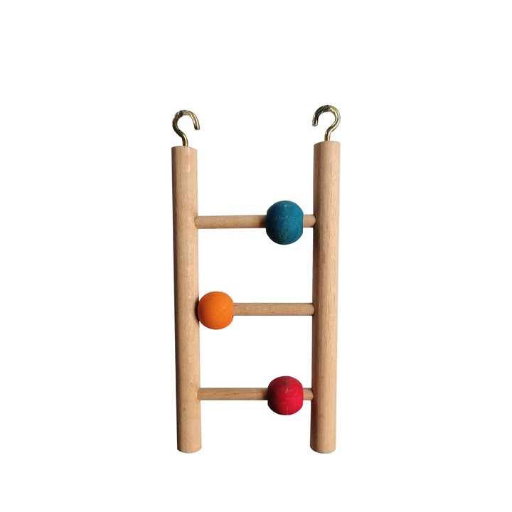 Akasztós játék madaraknak, Glee, Fa, 7,5x16 cm, Többszínű