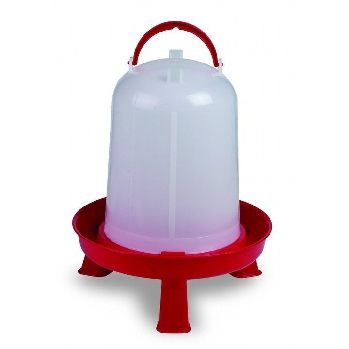 Adapator pentru pasari, COPELE, Plastic, 8lt, 31.5x37cm, Rosu/Alb