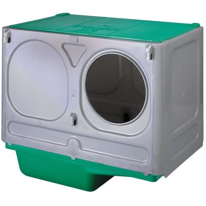 Cuib iepuri, Copele, Plastic, 42.7 x 28 x 36.8 cm, Argintiu/Verde