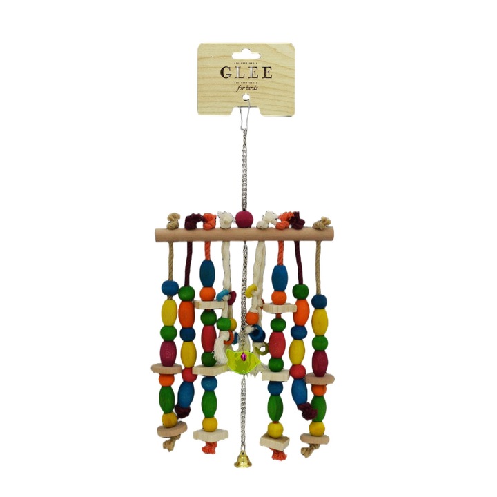 Játék madaraknak, Glee, Fa, 20,5x42cm, Többszínű