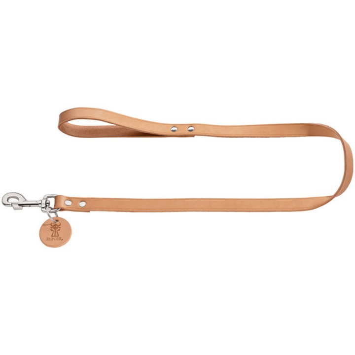 Póráz, Hunter, Bőr, 100 /2 cm, Bézs