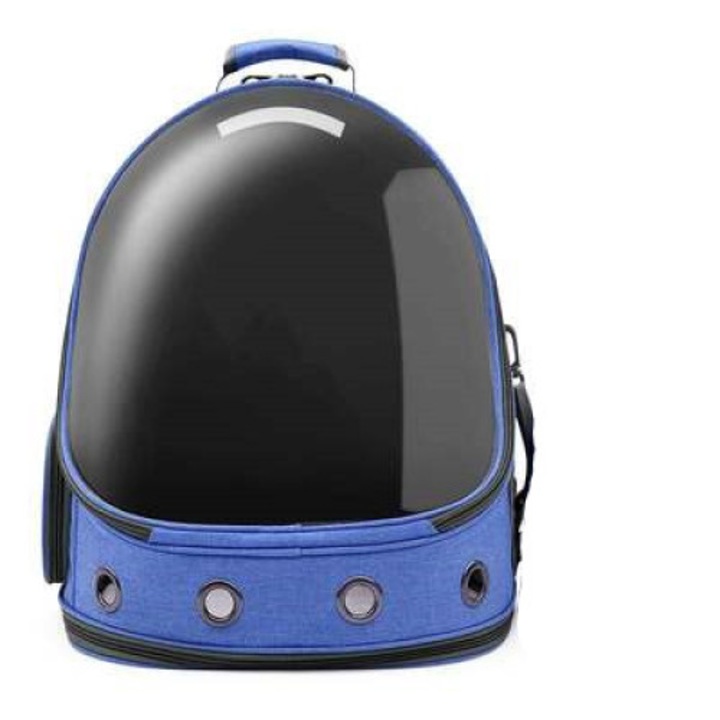 Кутия за пренасяне на куче или котка, Glee, 37 x 28 x 41 см, синьо/черно