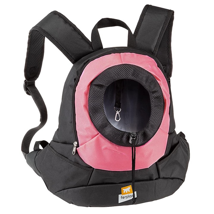Szállító hátizsák, Ferplast, Nylon, 37 x 16 x 36,5 cm, Lila\fekete