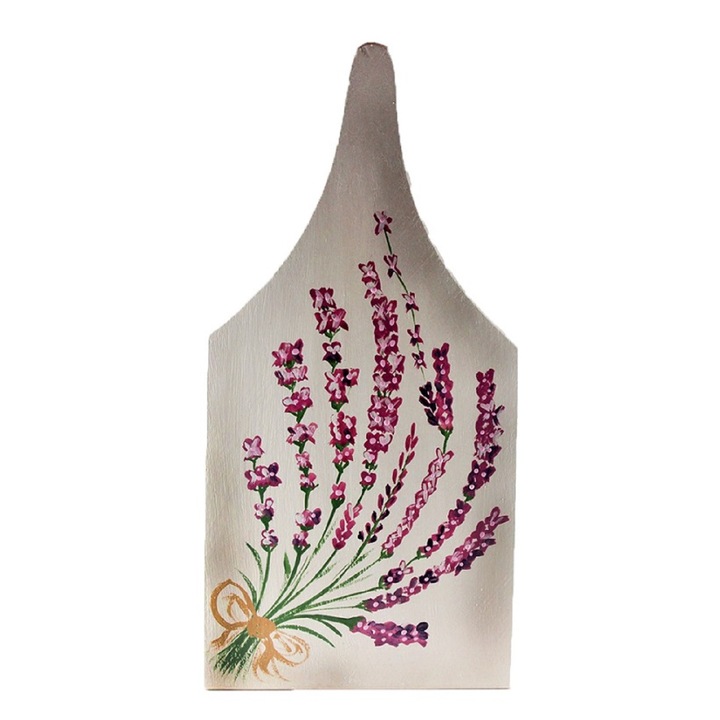 Tocator decorativ Lavanda, pictat manual si lacuit, 17 x 35 cm