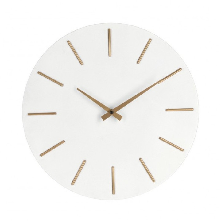 Декоративен часовник Bizzotto, бяло злато, 40x5 см