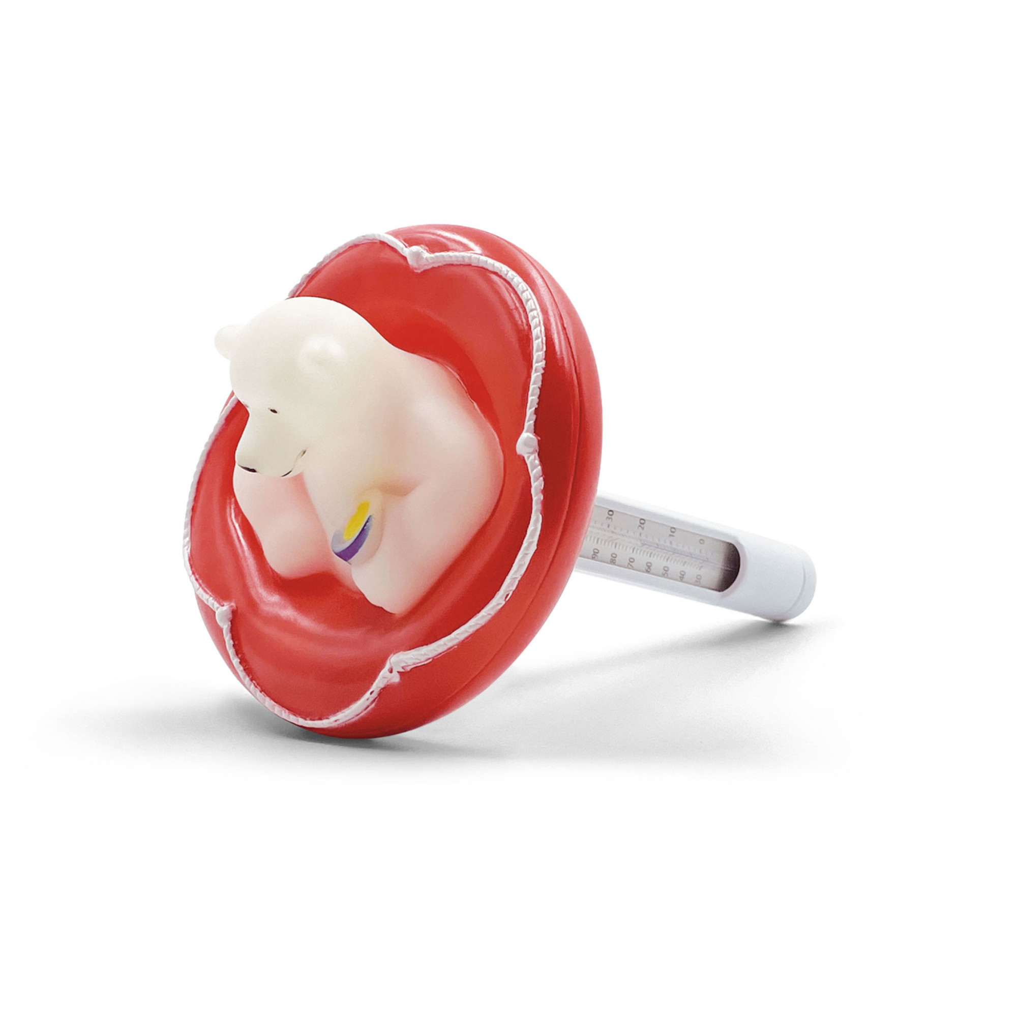 Termometru plutitor pentru piscina cu cablu in forma de ursulet de plus Gamix