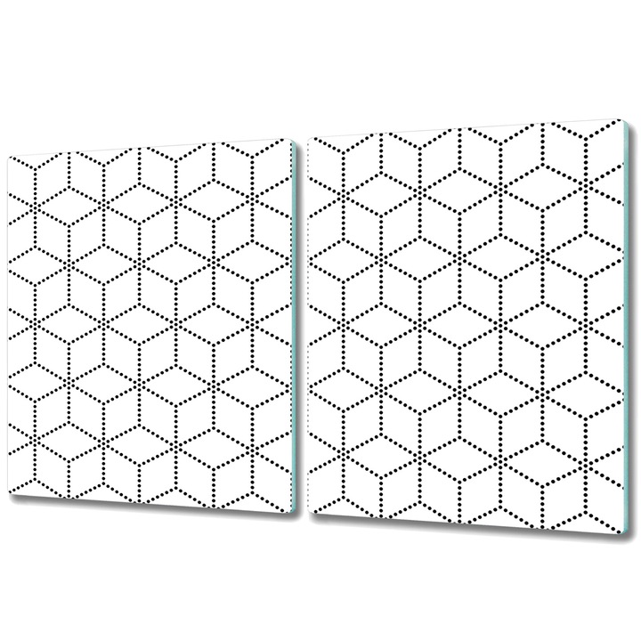 Tocator paine. Sticla. Dreptunghi. Dice Points Subtil. Gri. 2x40x52 cm. 010010520020000029303