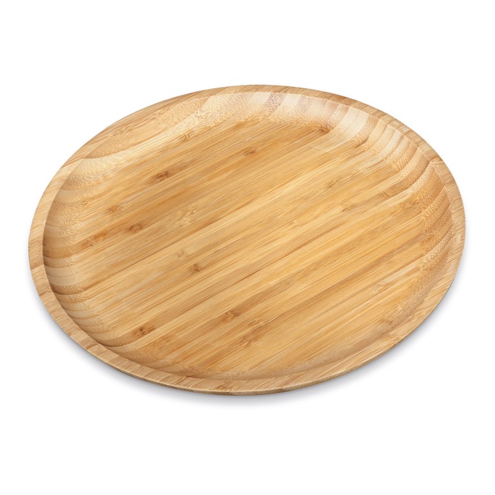 Set 6x Farfurie desert, 10 cm, bambus, rotund, pentru gustarie, WILMAX