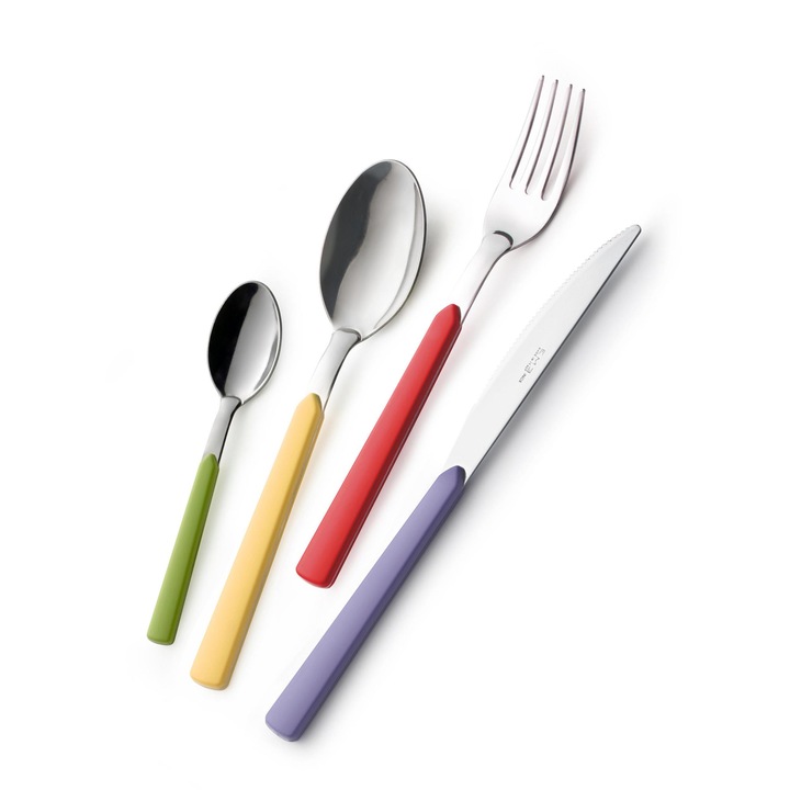 Set tacamuri 24 piese Fast pentru 6 persoane, multicolor