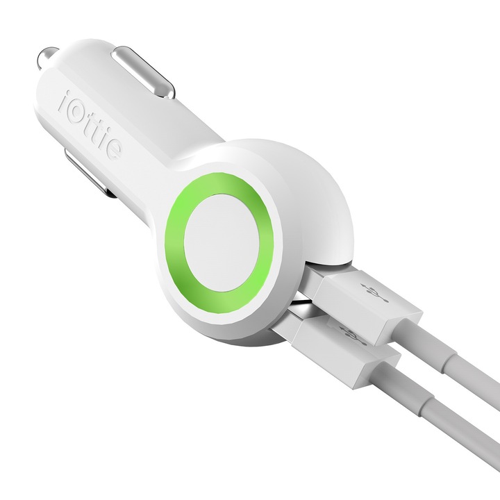 Incarcator auto iOttie RapidVOLT Alb