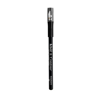 Creion de ochi Bourjois Khol&Contour cu ascutitoare 01 Black, 1.14 g Creion de ochi Bourjois Khol&Contour cu ascutitoare 01 Black, 1.14 g