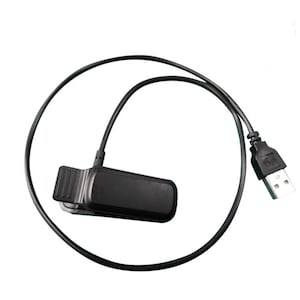 Cablu de incarcare cu clip, 2 pini la distanta de 3 mm, compatibil cu Smartwatch T500/X7/T55/T5S/S6/S7, Negru