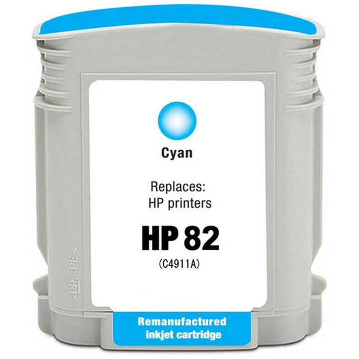 Cartus cerneala (inkjet) TIN compatibil cu HP C4911A / HP 82 Cyan - 1430 pagini (69 ml)