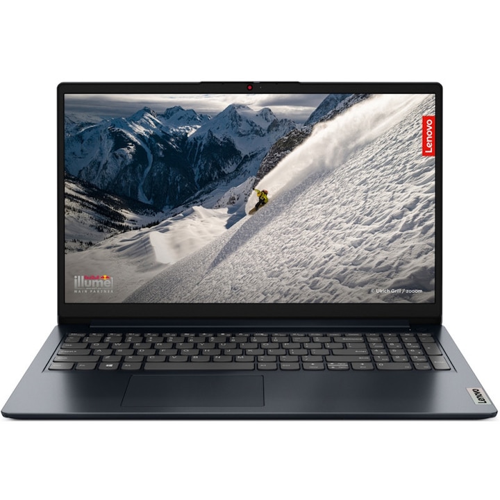 Laptop LENOVO IdeaPad 1 15AMN7, AMD Ryzen 3 7320U pana la 4.1GHz, 4 nuclee, 6MB, 15.6" Full HD, 8GB DDR5, SSD 1TB NVME, AMD Radeon 610M Graphics, NO OS, albastru