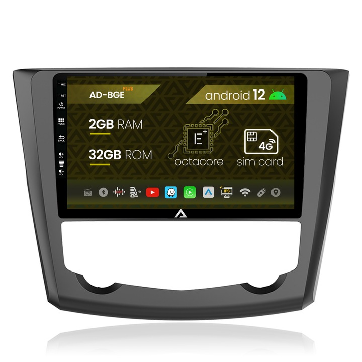 Navigatie Autodrop Renault Kadjar, Android 12, E-Octacore, 2GB RAM, 32GB ROM, 9 Inch - AD-BGE9002, AD-BGRKIT364
