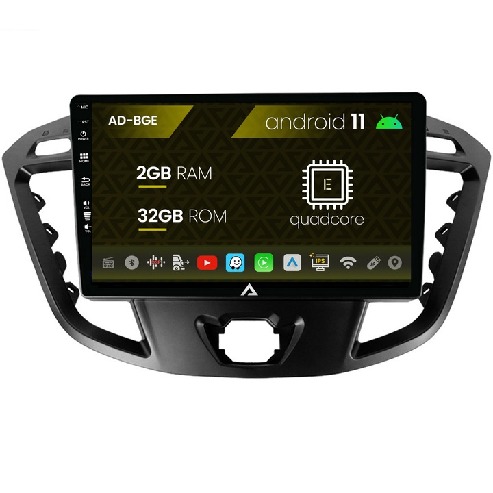 Navigációs autodrop Ford Transit, Tourneo (2012-2020), Android 11, E-Quadcore, 2GB RAM, 32GB ROM, 9 hüvelyk - AD-BGE9002, AD-BGRKIT123