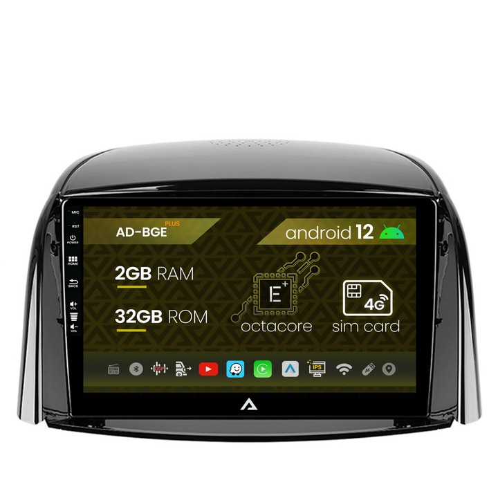 Navigatie Autodrop Renault Koleos (2009-2016), Android 12, E-Octacore, 2GB RAM, 32GB ROM, 9 Inch - AD-BGE9002, AD-BGRKIT365
