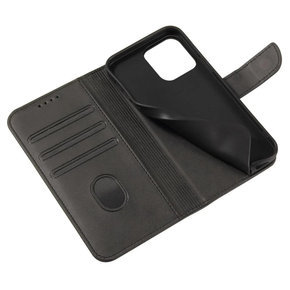 Husa Magnet Wallet Stand compatibila cu Vivo Y02s / Y16 Black