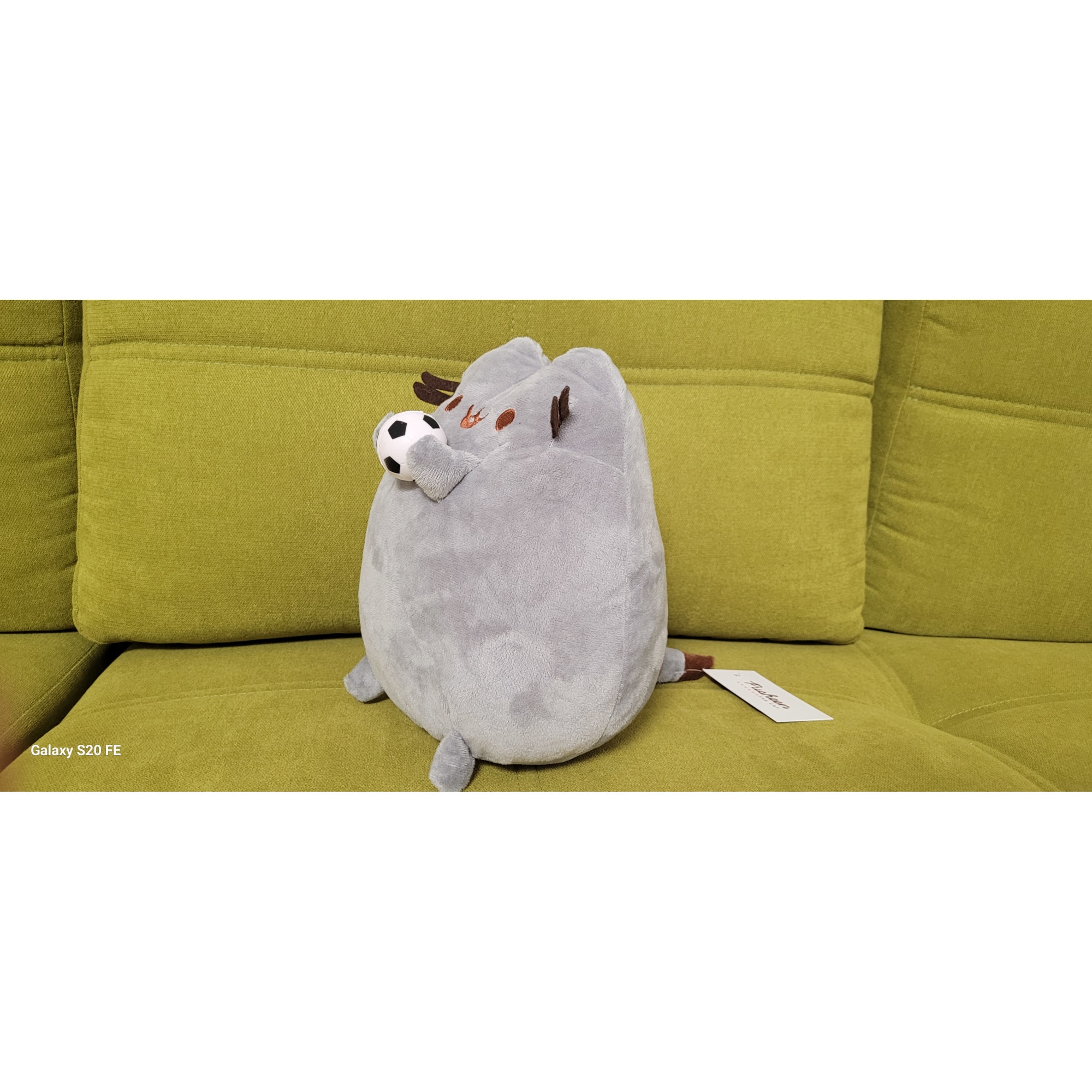 Плюшена играчка Pusheen Cat - Футболна топка, сива, 25 см - eMAG.bg