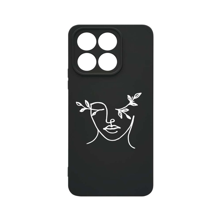 Husa BestCase® Premium Liquid Silicon, Compatibila Cu Honor X8a, Woman Abstract, SLIM 1.2MM, Microfibra in interior, Antisoc, Protectie Camera, Margini ridicate pentru protectia ecranului, PB 736