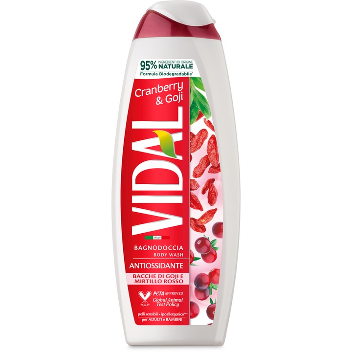 VIdal tusfürdő, Goji bogyó és áfonya, 500 ml