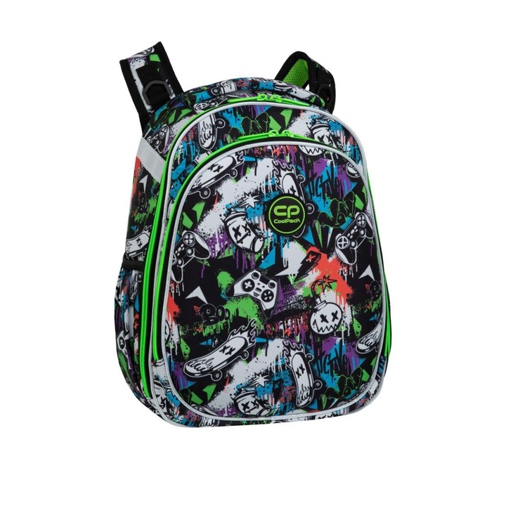 Iskolai hátizsák CoolPack, Turtle, Peek a boo, 40 x 29 x 15, Sok színű