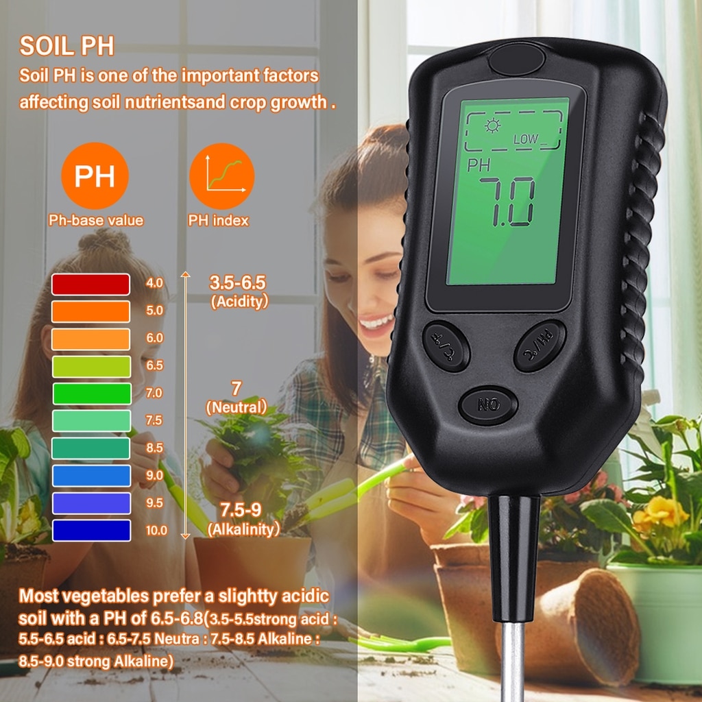 Tester de sol 4 in 1 THE1850 masoara PH, umiditatea, temperatura la pamant si intensitatea