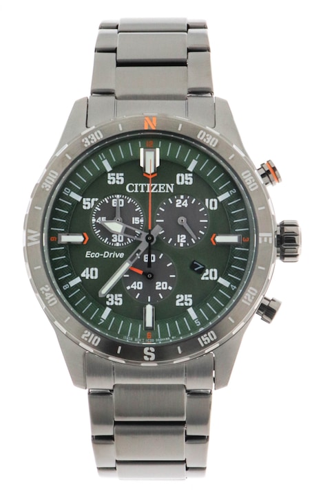 Унисекс часовник AT2527-80X, Citizen, Steel, Green\Black
