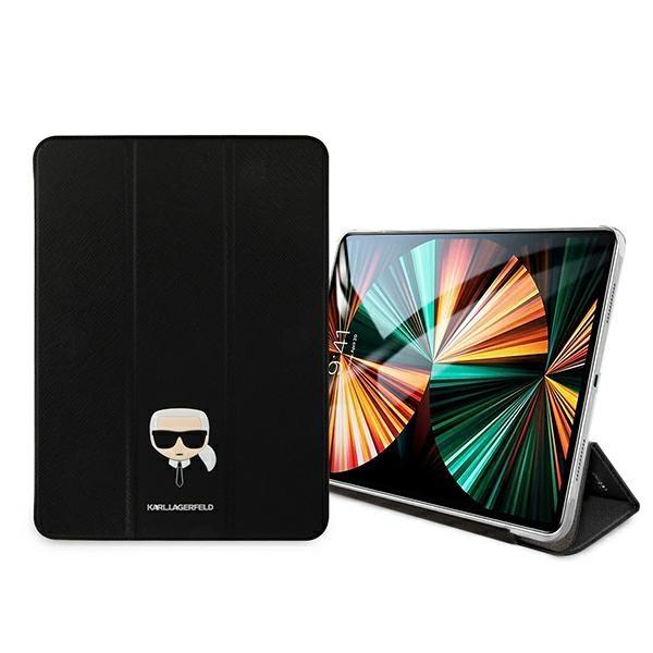 Husa Karl Lagerfeld KLFC11OKHK Saffiano Karl Head compatibila cu iPad Pro 11 inch (2021) Negru