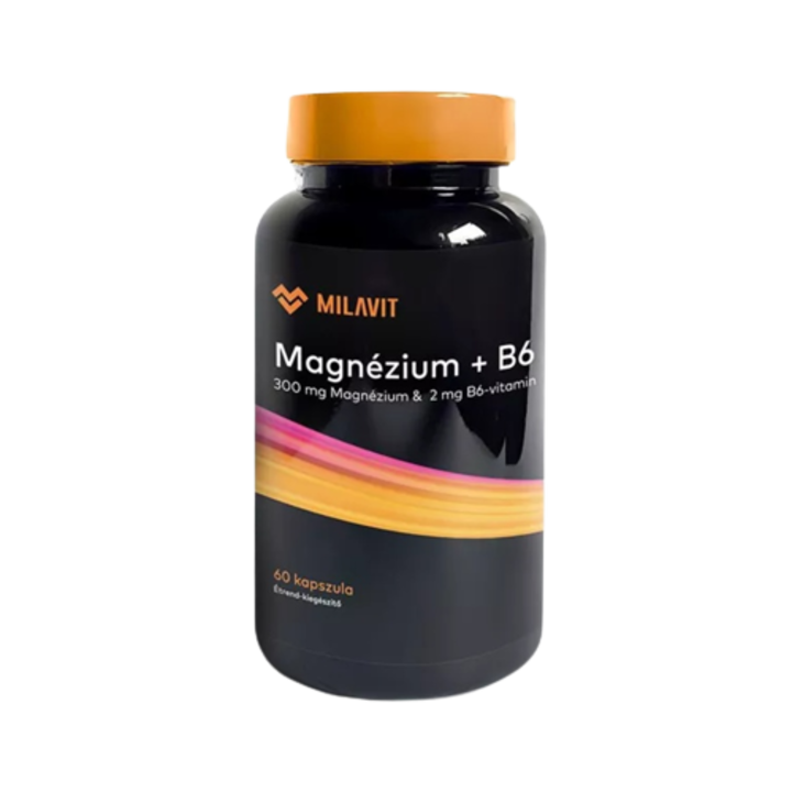 Supliment alimentar MILAVIT Magneziu + Vitamina B6, 60 capsule/cutie