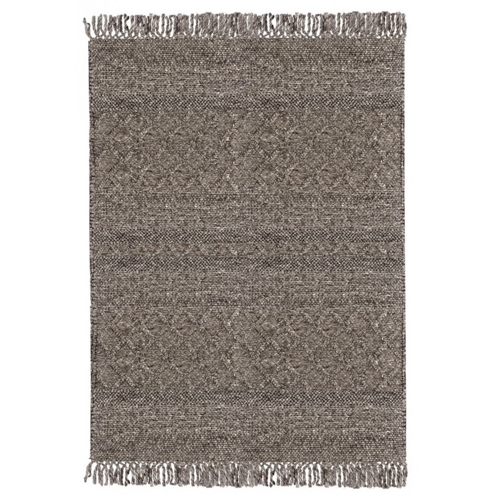 Hiruni barna poliészter gyapjú szőnyeg 160x230 cm