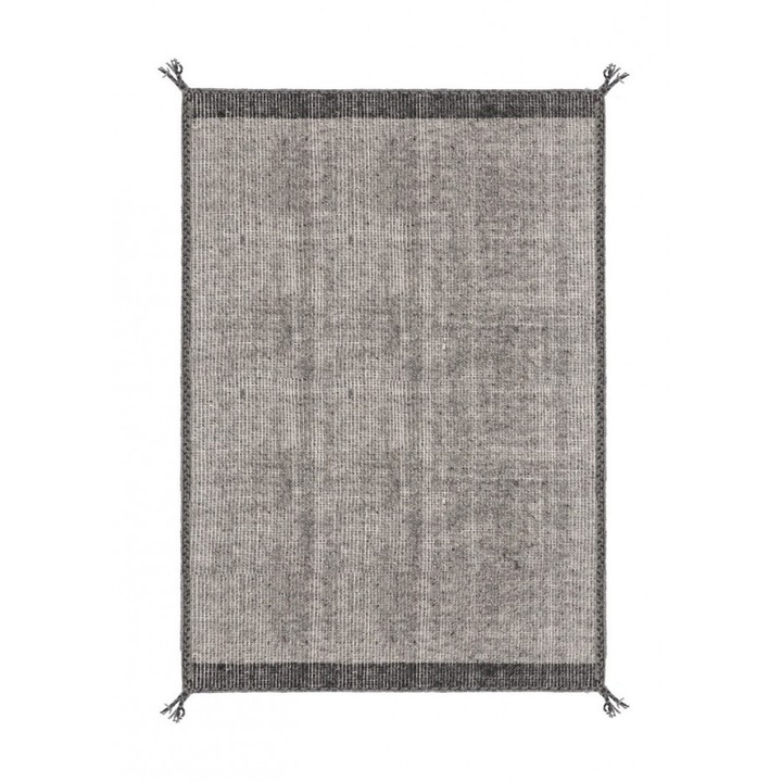 Covor lana bumbac gri Chathu 140x200 cm