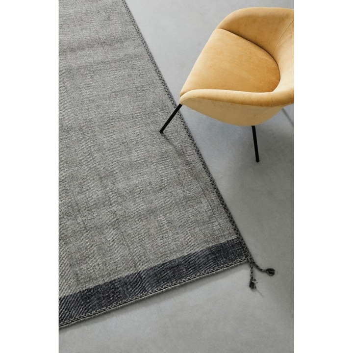 Covor lana bumbac gri Chathu 140x200 cm