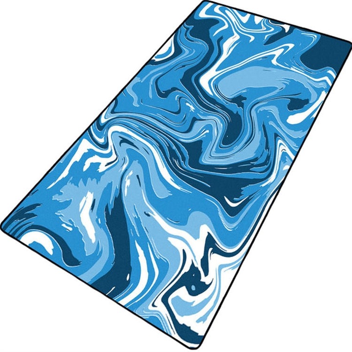 Mousepad Gaming Liquid, Albastru Multicolor, Waterproof, 70 x 30 cm