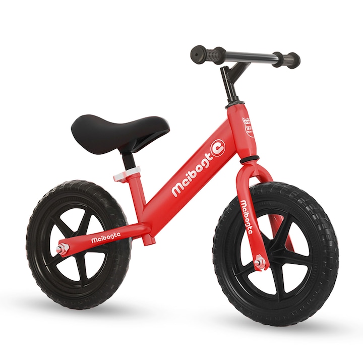 Велосипед без педали SDLOGAL, Въглеродна стомана, Червен, Регулируема седалка, За начинаещи, 2 - 5 години, 10''