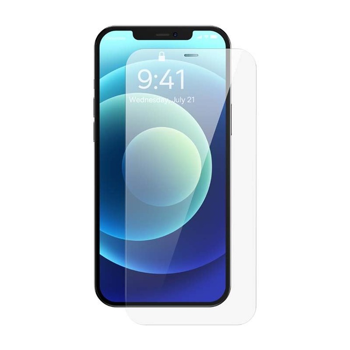 Baseus, 2 db telefonvédő fólia készlet, Biztonságos üveg, iPhone 12 Pro Max készülékhez, Átlátszó